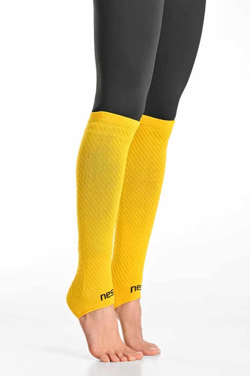 Women's leg warmers Yellow - Nessi Sportswear