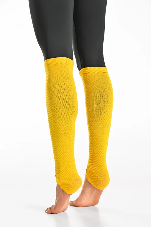 靴 YELLO NOIR MULES & LEG WARMERS Women's leg warmers Yellow - Nessi Sportswear