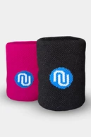 Cotton wristband 2 pcs Pink-Black - packshot