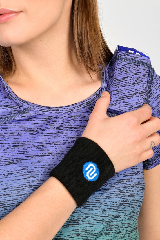 Cotton wristband 2 pcs White-Black - packshot