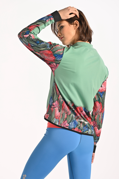 Designer sports blouse Zip Tulips