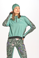 Designerska ocieplana bluza sportowa Zip Sage Forest - packshot