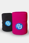 Cotton wristband 2 pcs Pink-Black