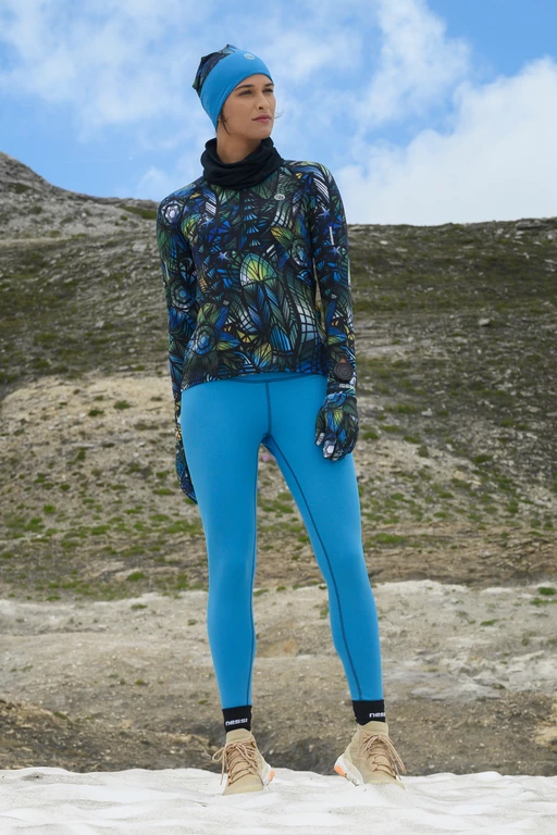Insulated regular high-waisted leggings Cristal - Nessi Sportswear