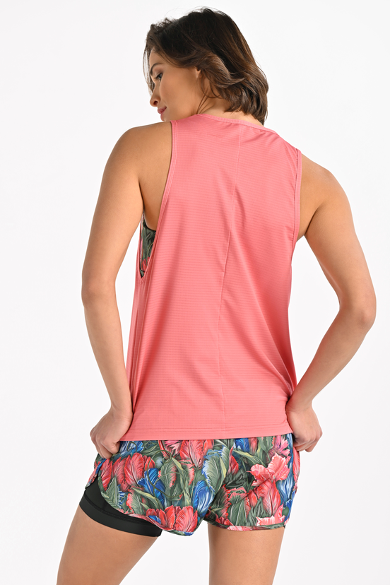 Koszulka bez rękawów damska Coral Pink - packshot