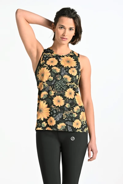 Koszulka bez rękawów damska Sunflowers
