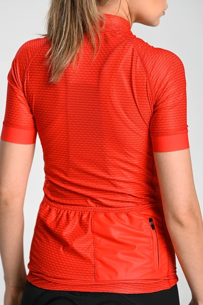 Zipped Cycling Shirt Red