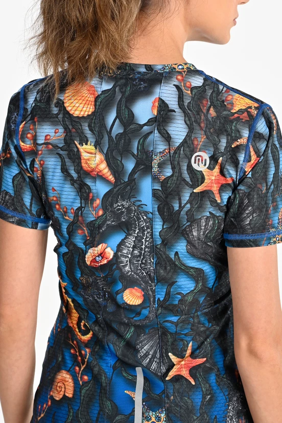 Koszulka sportowa damska Zip Gold Reef - packshot