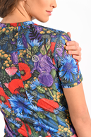 Koszulka sportowa damska Zip Meadow Mosaic - packshot