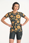 Koszulka sportowa damska Zip Sunflowers