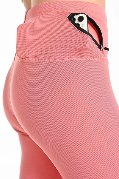 Insulated regular high-waisted leggings Coral