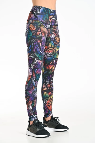 Legginsy regular z wysokim stanem Mosaic Aurora