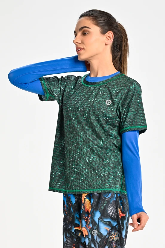 Luźna koszulka sportowa Blink Green - packshot