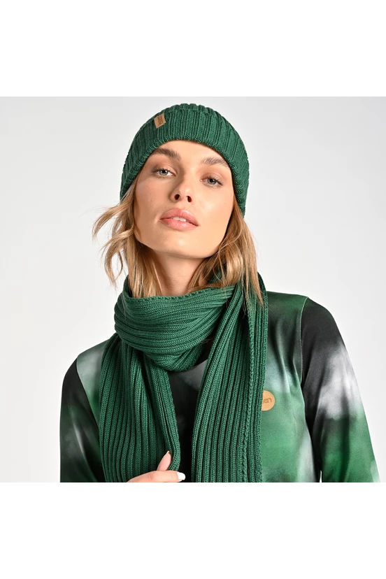 Merino scarf Green - packshot