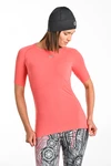 Oddychająca koszulka z krótkim rękawem Ultra Coral Pink
