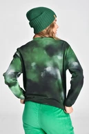 Organic cotton women's blouse Wavy Green - packshot