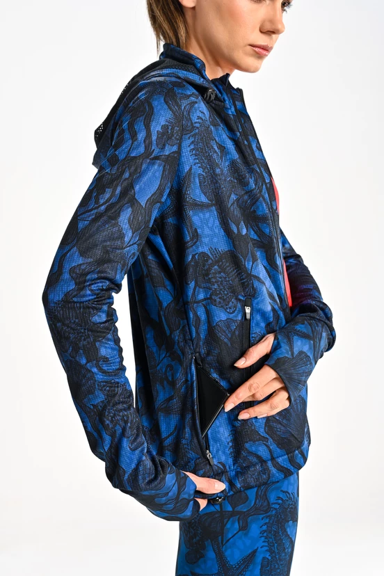 Premium zipped hoodie Ornamo Reef Navy - packshot