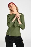 Ribbed cotton blouse Gwen Green - packshot