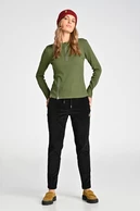 Ribbed cotton blouse Gwen Green - packshot