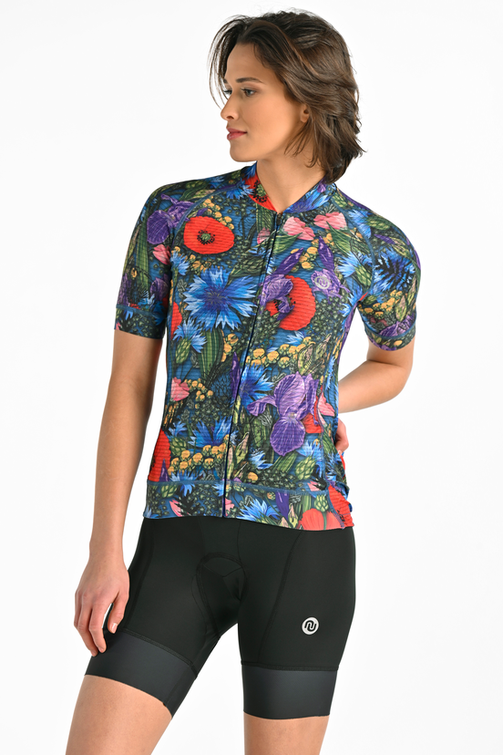 Rozpinana koszulka rowerowa Meadow Mosaic - packshot