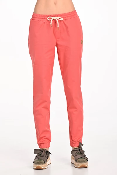 Spodnie joggery bawełniane Coral Pink