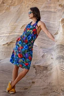Sukienka na grubych ramiączkach bawełna Jersey Meadow Mosaic - packshot