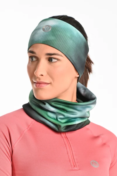 Termoaktywna opaska sportowa Wavy Green