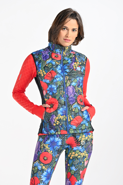 Women's quilted vest Mosaic Meadow