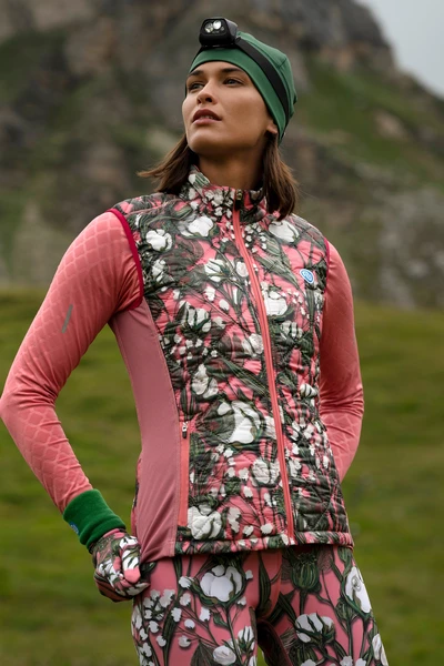 Women's quilted vest Pink Fusion