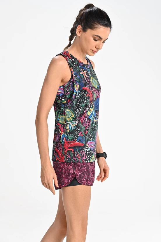 Women's sleeveless shirt Mosaic Sea - packshot