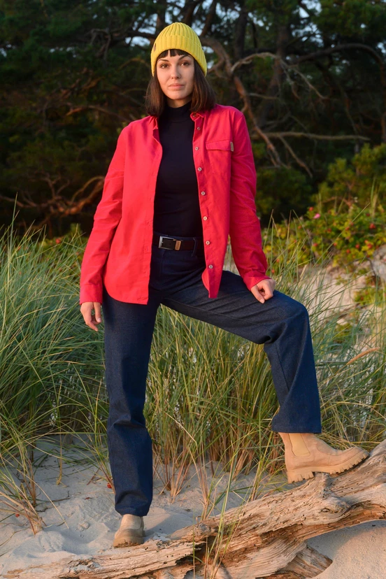 Women's straight leg jeans Navy Denim - packshot