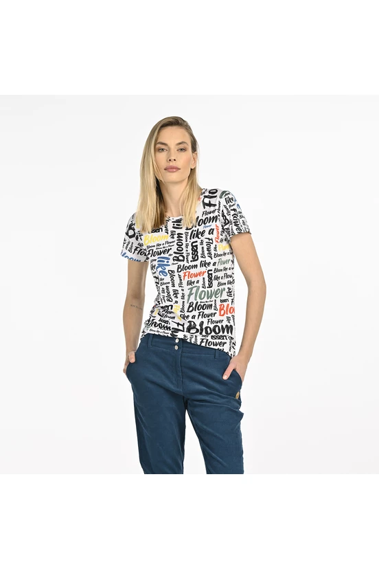 Women's t-shirt with inscriptions - packshot