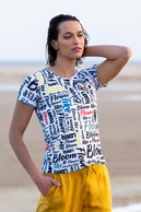 Women's t-shirt with inscriptions - packshot