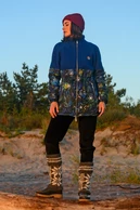 Women's winter jacket wool Frida Mosaic Aurora Blue - packshot