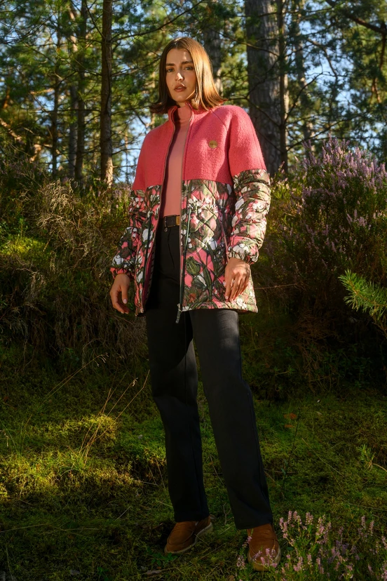 Women's winter jacket wool Frida Pink Fusion - packshot
