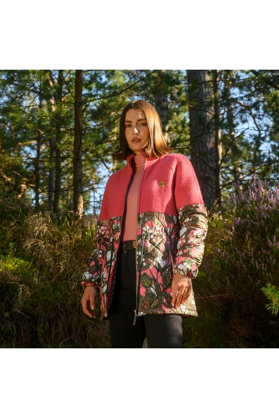 Women's winter jacket wool Frida Pink Fusion - packshot