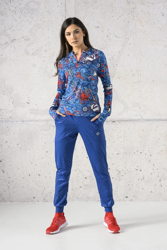 Bluza treningowa Zip Blue Ocean - LBKZ-13F1 - packshot