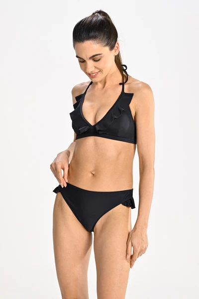 Figi bikini classic z falbanką Black