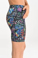 Krótkie legginsy z taśmami stabilizującymi Mosaic Sea - packshot