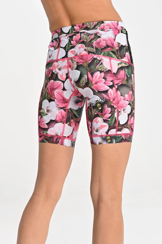 Krótkie legginsy z taśmami stabilizującymi Spring Magnolia - packshot