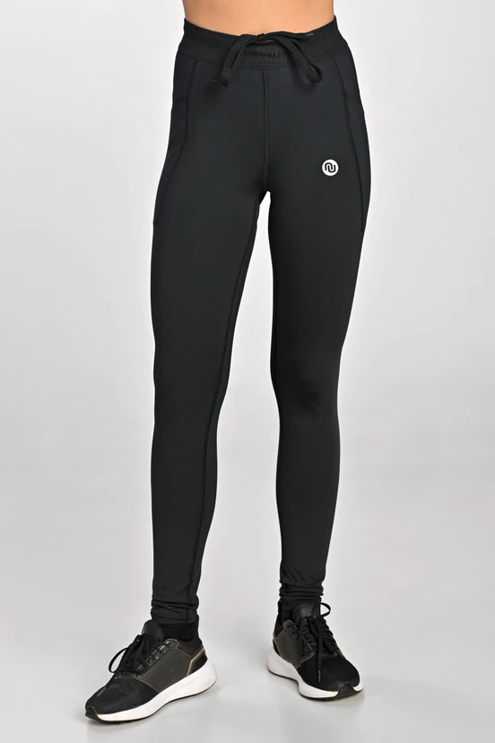 Legginsy Dual Space z kieszeniami po bokach Black - packshot