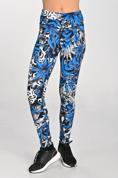 Legginsy petite z pasem Pro Mosaic Fern Blue