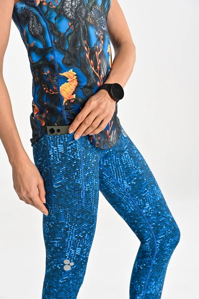 Dual Space leggings with side pockets Blink Blue