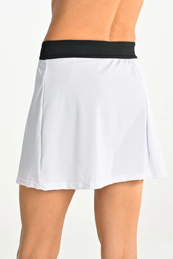 Pleated sport skirt with leggings White - Nessi Sportswear
