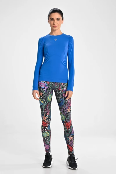 Regular high waisted leggings Mosaic Aurora - Nessi Sportswear