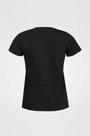T-shirt damski Pure Black z nadrukiem - packshot