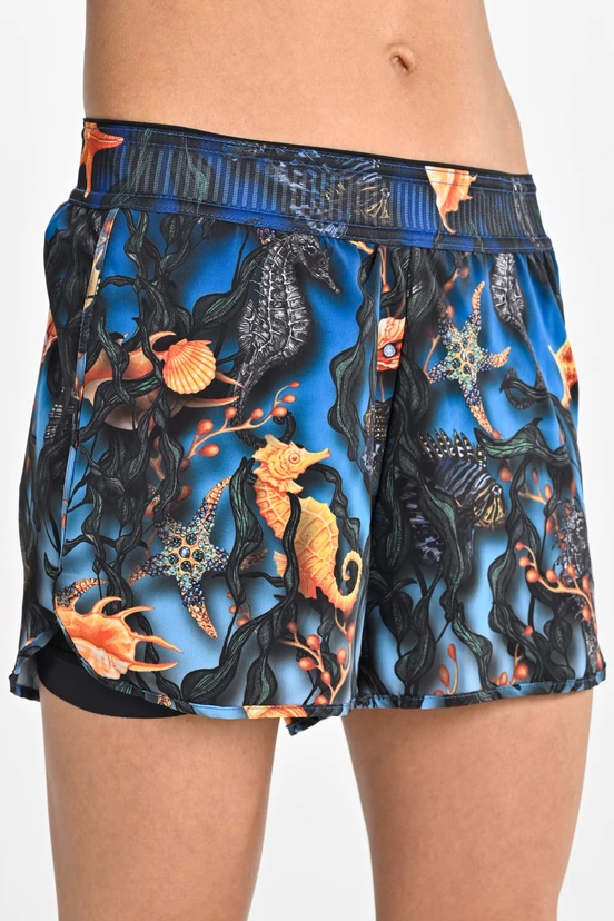 Women's sports shorts with leggings Gold Reef - packshot
