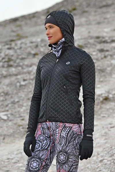 Bluza rozpinana premium z kapturem Shiny Black