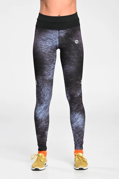 Legginsy Regular Z Pasem Pro Black Cat