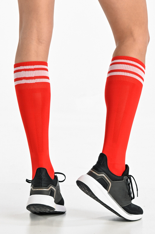 Running kneehigh socks Road H RedWhite Nessi Sportswear